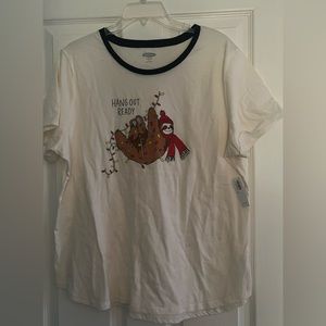 Women’s Old Navy sloth tshirt NWT size XL